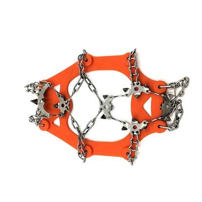 China Stainless steel Outdoor Antiskid snow claw climbing stainless steel ice grab 19 teeth Snow Claw Nail chain rock climbing equipment for sale