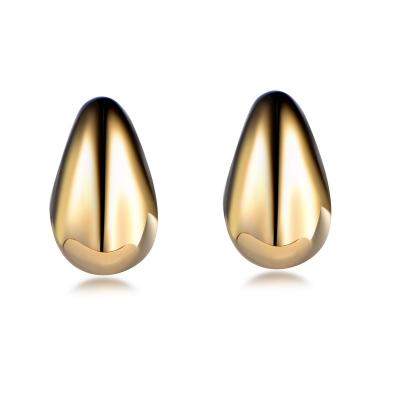 China Hot Selling ETSY 925 Sterling Silver Nickel Free Lead Free 18k Gold Plated Minimalist Waterdrop Tiny Stud Earrings for sale