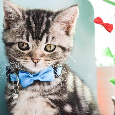 China Free Sample Luxury High Quality Wholesale Cute Reflective Attractive Fashion Cute Small Dog Cat Nylon Collar With Bell for sale