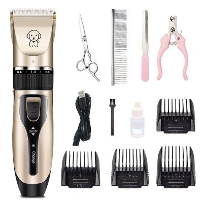 China Viable Low Noise Rechargeable Puppy Chip Pet Hairdressing Electric Grooming Metal Set Hair Grooming USB Dematting Large Dog Combs for sale