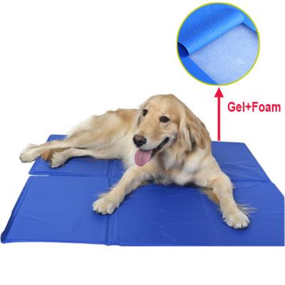 China Travel Pet Ice Mat Nylon Fiber Summer Washable Reversible Pet Cooling Pad for sale