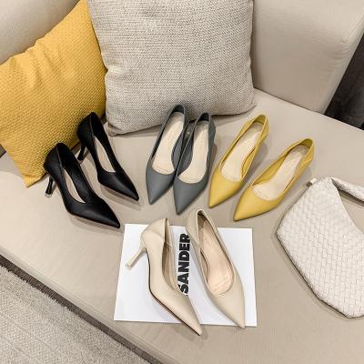 China GIRL SX3001 factory fashion trend women shoes new summer BUSY professional style solid color heels sandals for ladies for sale