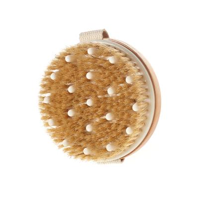 China All Natural Bath Body Brush Natural Boar Stiffening Exfoliating Dry Skin Brush for sale