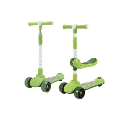 China Adjustable Handlebar Height China OEM children 3 in 1 aluminum alloy T-handle kids scooter with music for sale