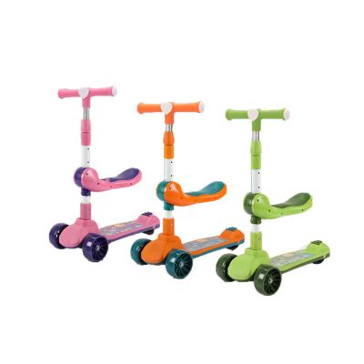 China Adjustable Handlebar Height Professional design PU wheel foldable 3 in 1 children three wheel scooter for kids for sale