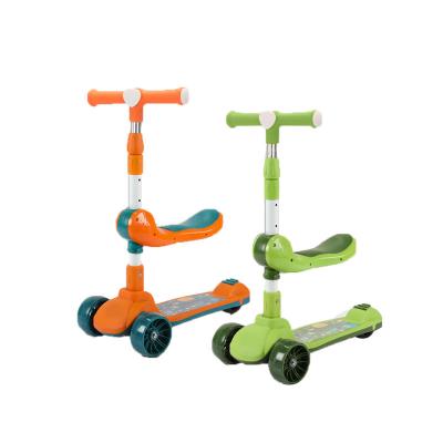 China Adjustable Handlebar Height Good quality cheap foot power PU wheel children three in one kids toys scooter for sale