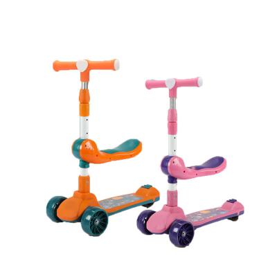 China Adjustable Handlebar Height Promotional price durable foot power PU wheel 3 in 1 children kids custom scooter for sale