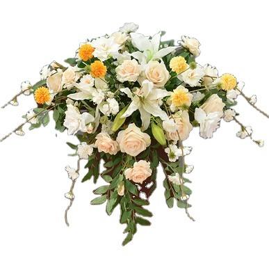 China Cheap and high quality home decoration real touch feeling platform silk flower artificial flower plants for wedding decor for sale