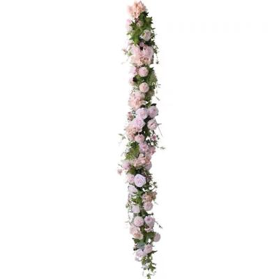 China Hot Selling Artificial Simulation Rose Vine Wall Arch Floral Art For Real Touch Feeling Plant And Flower Wedding Decoration for sale