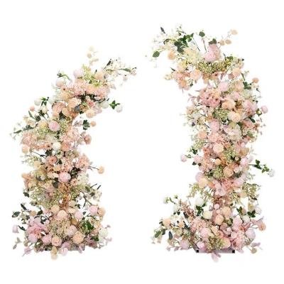 China Super Quality Real Touch Feeling Wedding Decor Pink Horn Arch Ornaments Decorative Artificial Simulation Fake Flowers For Arch for sale