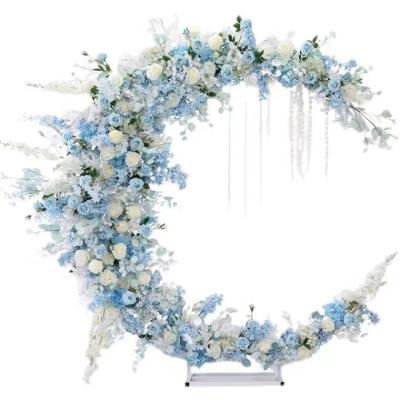 China Blue Moon Real Touch Feeling High Quality Arch Form Artificial Flowers For Wedding Decoration Arch for sale