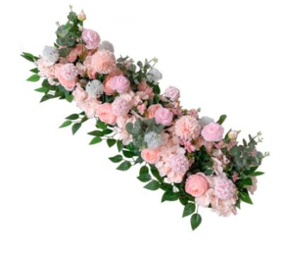 China Wholesale Customized Real Touch Flower Backdrop Row Arch Flower Customized Artificial Hanging Floral Row For Wedding Decorative Background for sale