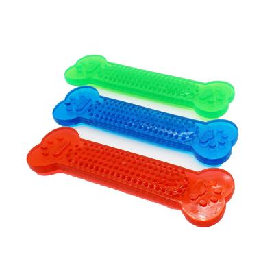 China Viable Hot Sale Dog Chew Toys TPR Bones Toy Aggressive Chewers Dog Toothbrush Pet Toys for sale