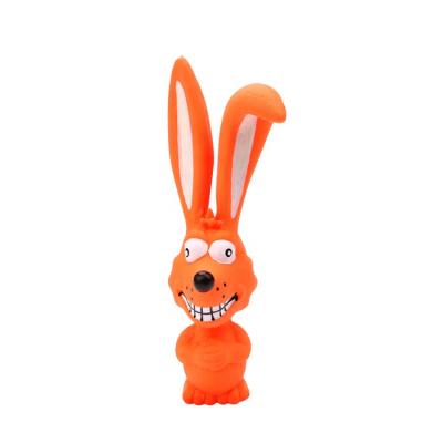 China Viable Factory Wholesale Dog Toys Cute Rabbit Squeaker Latex Toy Molar Chew Training Pet Toys for sale