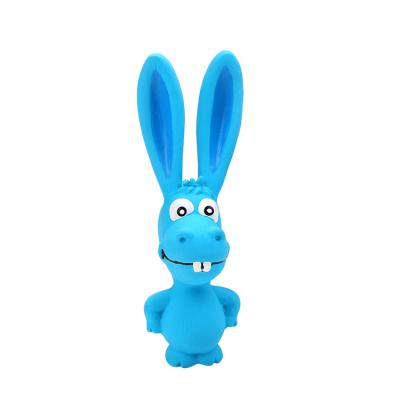 China Hot Sales Customized Viable Dog Toys Cute Rabbit Squeaker Latex Toy Molar Chew Training Pet Toys for sale