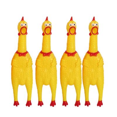 China Custom Viable Toy Tpr Bite Resistant Chew Squeaky Squeaky Rubber Pet Dog OEM Wholesale Chicken Dog Toy for sale