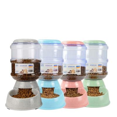 China Automatic Pet Feeder 3.8l Family Cat Food Station 3.8l Large Capacity Pet Food Water Dispenser For Cat Dog for sale