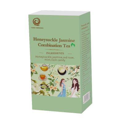 China Tea Drinks 100% Chinese Natural Herbals Honeysuckle Jasmine Tea Liver Tea To Stay Late Stomach Fire Bright Eyes Fire Health Vigorous Tea for sale