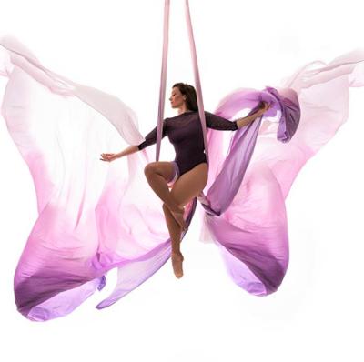 China Durable Gradient Colors Aerial Silk Hammock Aerial Silk Yoga Yoga Equipment Anti Gravity Yoga Equipment for sale