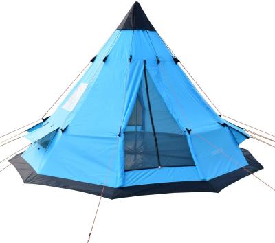 China Waterproof Family Camping Tents 10 Person Teepee Tent With Window And Mesh Vents For Camping Hiking Vacations for sale