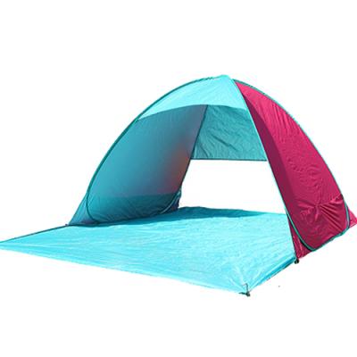 China Portable Large Pop Up Lightweight Beach Canopy Sun Umbrella Beach Tent Beach Shelter Cabana Automatic Easy Setup for sale