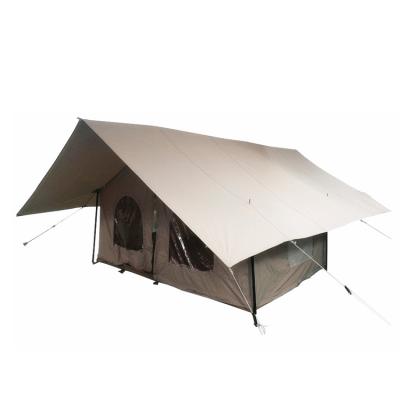 China Extended Type Glamping Cotton Canvas Luxury Waterproof Wall Tent for Outdoor Camping, Travel, Family OR Military for sale