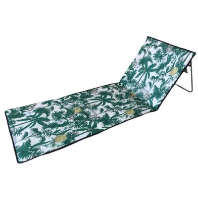 China Modern Custom Outdoor Free Folding Sand Portable Beach Mat Chair With Backrest for sale