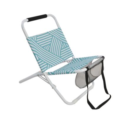 China Modern Foldable Metal Frame Camping Beach Seat With Shoulder Beach Chair for sale