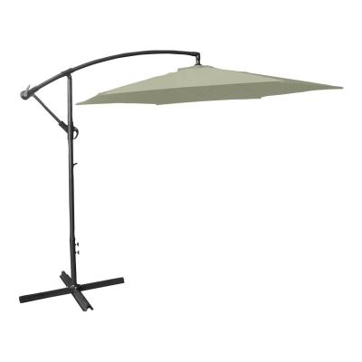 China With Window Vent 10FT Offset Patio Umbrella Outdoor Market Hanging Cantilever Umbrella and with Easy Tilt Adjustment Crank and Cross Bar for sale