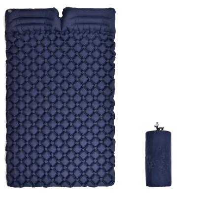 China Ultralight Nylon+TPU Camping Mattress Double Travel Air Mat Inflatable Outdoor Sleep Pad for sale