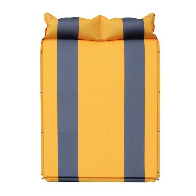 China 75D Polyester Pongee+PVC Automatic Inflatable Double Thickened And Widened Outdoor Sleep Mat Outdoor Camping Mat for sale