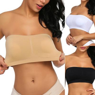 China QUICK DRY Removable Padded Underwear Women's Tube Top 6XL Plus Size Strapless Bra for sale