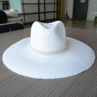 China Wholesale Custom Women Character Beach White Paper Straw Hats, Beach Hats For Women Summer Beach Straw Hats for sale