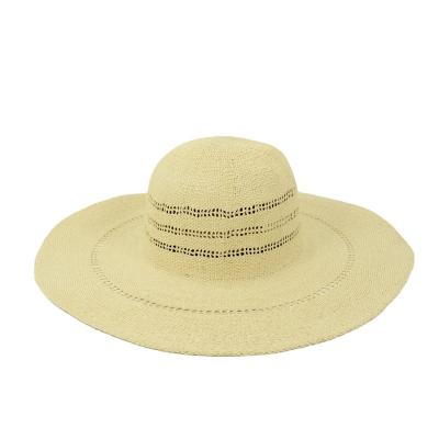 China Custom Character Fashion Women Beach White Paper Straw Hats With Embroidery Beach Hats For Women Summer Beach Straw Hats for sale