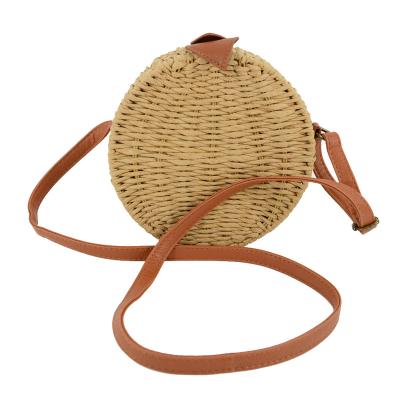 China Fashion Fashion Summer Hot Beach Round Paper Straw Bag Custom Environmental Tote Circle Straw Bag for sale