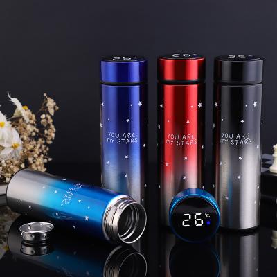 China PORTABLE smart thermoses bottle new design smart water bottle with reminder to drink led temperature display for sale