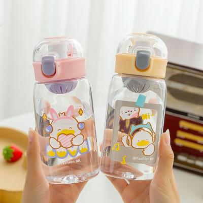 China Cute Kids Sustainable Hot-selling Plastic Bottle Water With Cartoon Print For School Children for sale