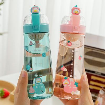 China Kids Viable Plastic Water Bottles School Outdoor Portable Mouth Small Drinking Water Bottles Cute Kids Bpa Free for sale