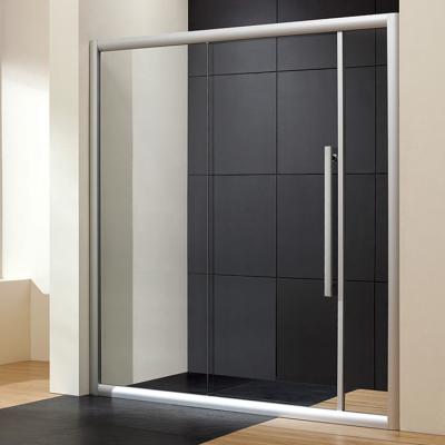 China Good Quality Modern Simple Modern Glass Hotel Style Frameless Monotone Sliding Door Shower for sale