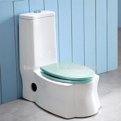 China Double-Flow School Mexico Bowl Chinese WC Colored One Piece Toilet Guangdong Made in China Ceramic Ladies Toilet for sale