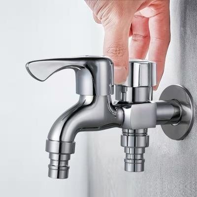 China Simply Quick Taps Chrome Single Open Cold Brass Washing Machine Mop Garden Pool Faucet Metered Side Water Tap Dual for sale