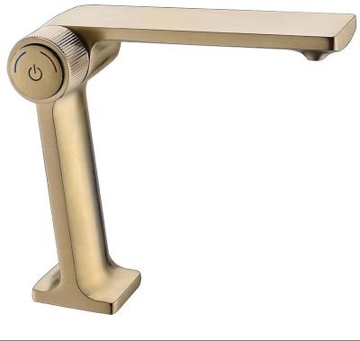 China Faucets Manufacturer Gold Basin Taps Brass Basin Faucet Metered Rotatable Bathroom Brushed Gold Basin Mixer Tap for sale