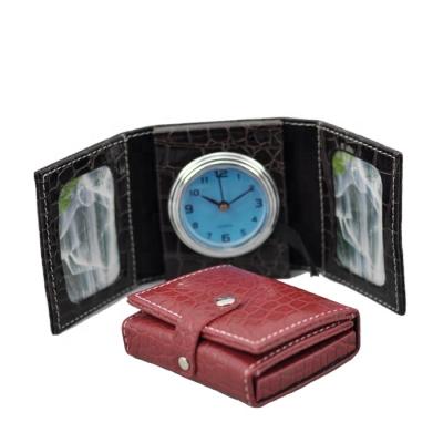 China Antique Handmade Cardboard Travel Style Folding Pocket Clock for sale