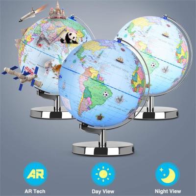 China Political Education AR Smart World Map Globe For Student Education for sale