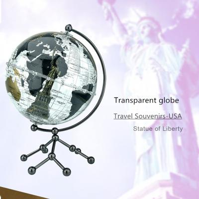 China Transparent Europe Dipper Globe World Attraction Eiffel Tower Ball Ornament, Souvenirs Craft Gift, Educational Decoration for sale