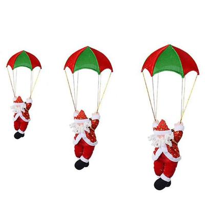 China Funny Christmas Santa Claus Doll Pendant Parachute Christmas Ornaments Cute Festival Decoration Family Party Decoration for sale