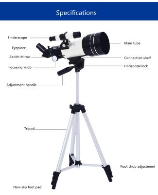 China TELESCOPE Astronomical Telescope with Adjustable Tripod, Large-caliber Monocular for Star and Moon Observation for sale