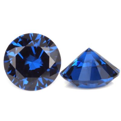 China Fire Xygems Hot Selling Round Sapphire Blue CZ Color Set Or Loose Gemstone For Wedding Jewelry for sale