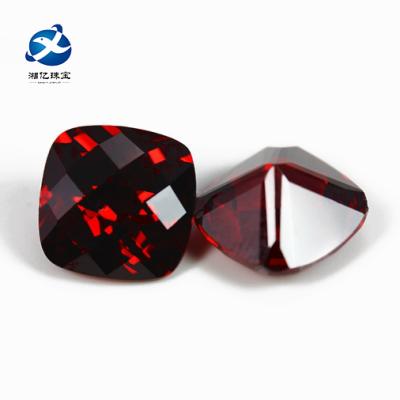 China Indian Wholesale Indian Checkerboard Red Natural Stone Color Stone Jewelry 10mm Garnet for sale