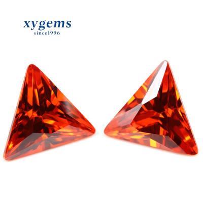 China Color Play Or Colorful Fire Xygems Triangle Loose Shape Zircon CZ Diamond for sale